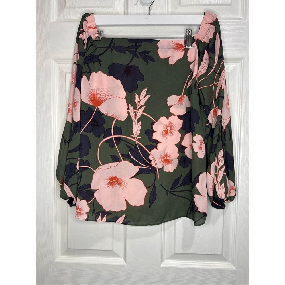 Bar III floral off the shoulder blouse Small